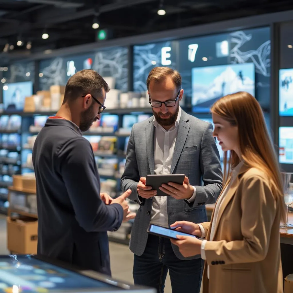 Retail digital transformation team